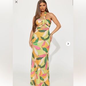 Fashion Nova Vibrant vacation Print Maxi dress